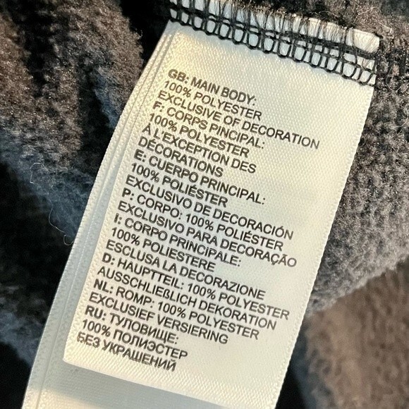 The North Face Knit Stitch Long Line Pullover Fleece Hoodie Charcoal Gray medium - Picture 9 of 9